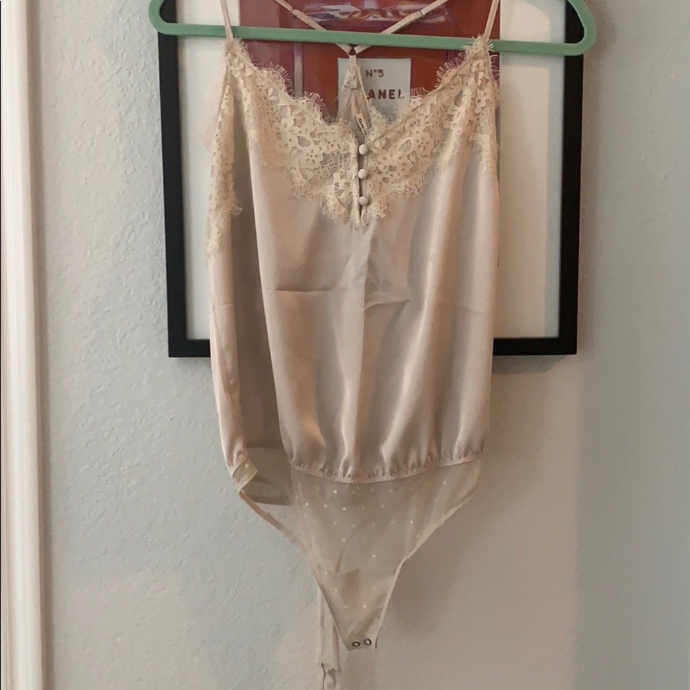 NWT Abercrombie Satin lace body suit